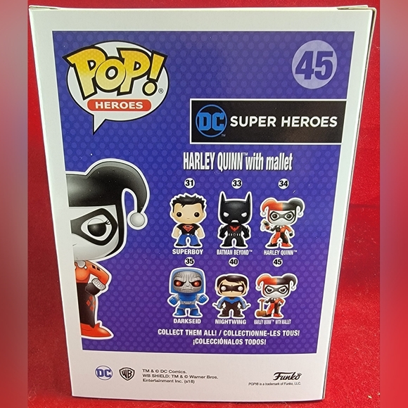 Harley quinn with mallet funko # 45 (nib) with pop protector - Picture 7 of 7